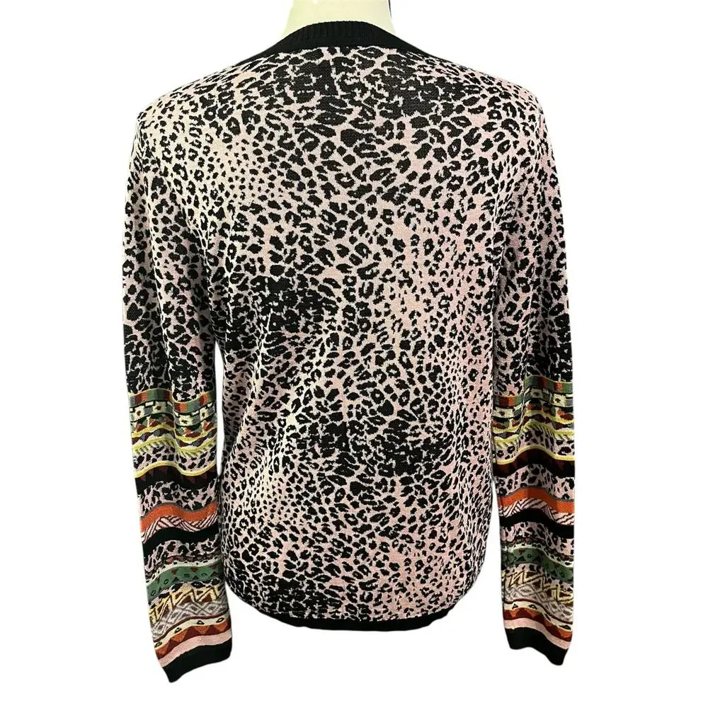Aldomartins Anthropologie Multicolor Light Wool Blend Knit VNeck Sweater Sz S